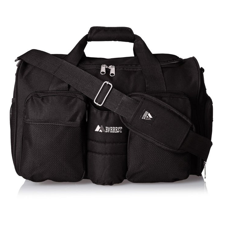 Everest Gym Bag with Wet Pocket Black