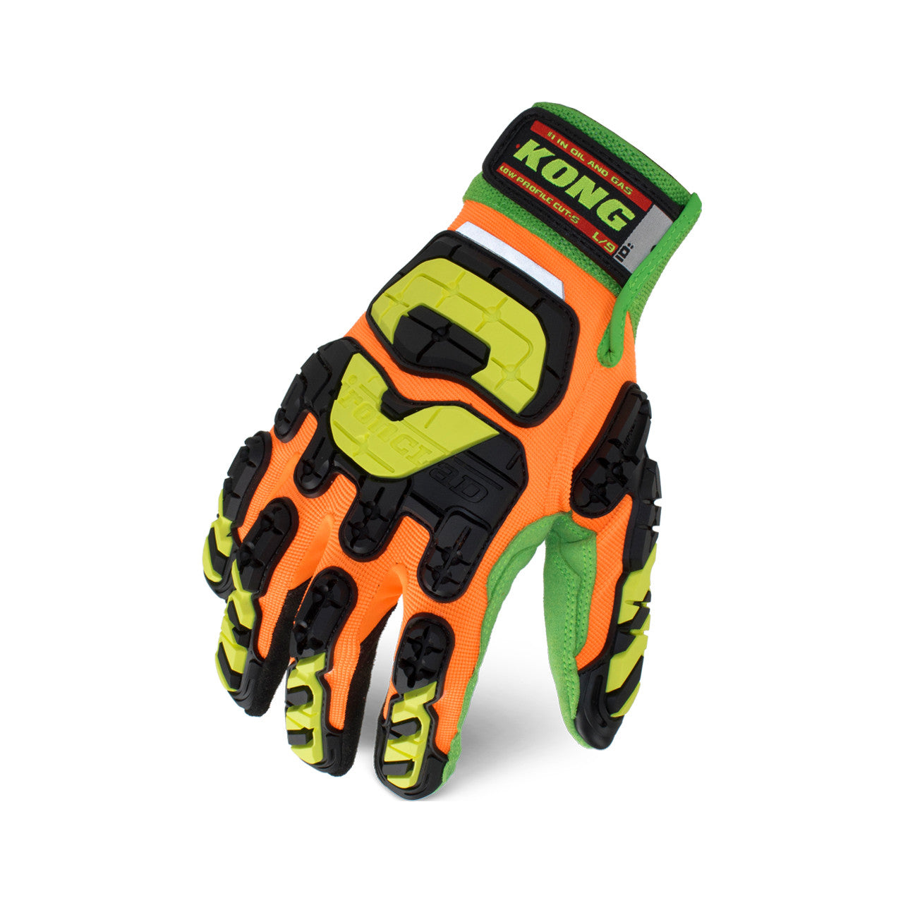 Ironclad LPI-CC5-03-M Impact Gloves,M,Hi-Vis Orange/Green,PR