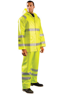 OccuNomix 2X Hi Viz Yellow Premium PVC Coated Modacrylic And Cotton Je