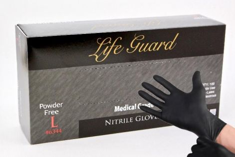 EZ Guard Powder and Latex Free L/XL Vinyl Disposable Gloves, 100 Count