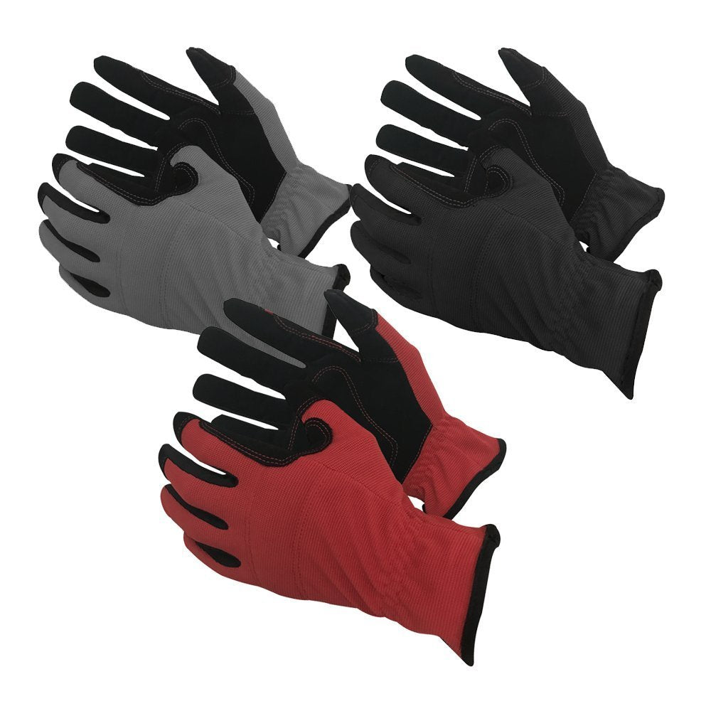 Task Gloves- High Performance Synthetic Leather, Padded Contoured Palm