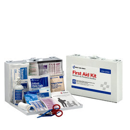 Acme-United Corporation White Metal Portable Or Wall Mount 25 Person First Aid Kit