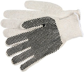 Memphis Glove Natural Large Cotton/Polyester General Purpose Gloves With Knit Wrist Cuff