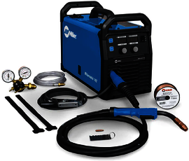 Miller Millermatic 142 Single Phase MIG Welder With 110 - 120 Input Voltage, 140 Amp Max Output, Auto-Set Technology, Auto Spool Gun Detection And Accessory Package