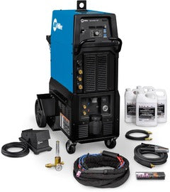 Miller Syncrowave 400 TIG Welder With 208 - 480 Input Voltage, 400 Amp Max Output, Pro-Set Technology, Coolmate 3S, RFCS-14HD Remote Foot Control, Running Gear And Accessory Package