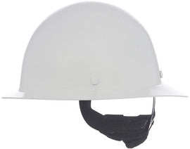 MSA White Skullgard® Phenolic Full Brim Hard Hat With Ratchet/4 Point Ratchet Suspension