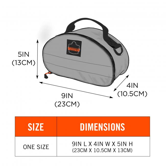 Arsenal 5187 Half Face Respirator Bag - Zipper Closure, Clamshell Design, Belt Loop