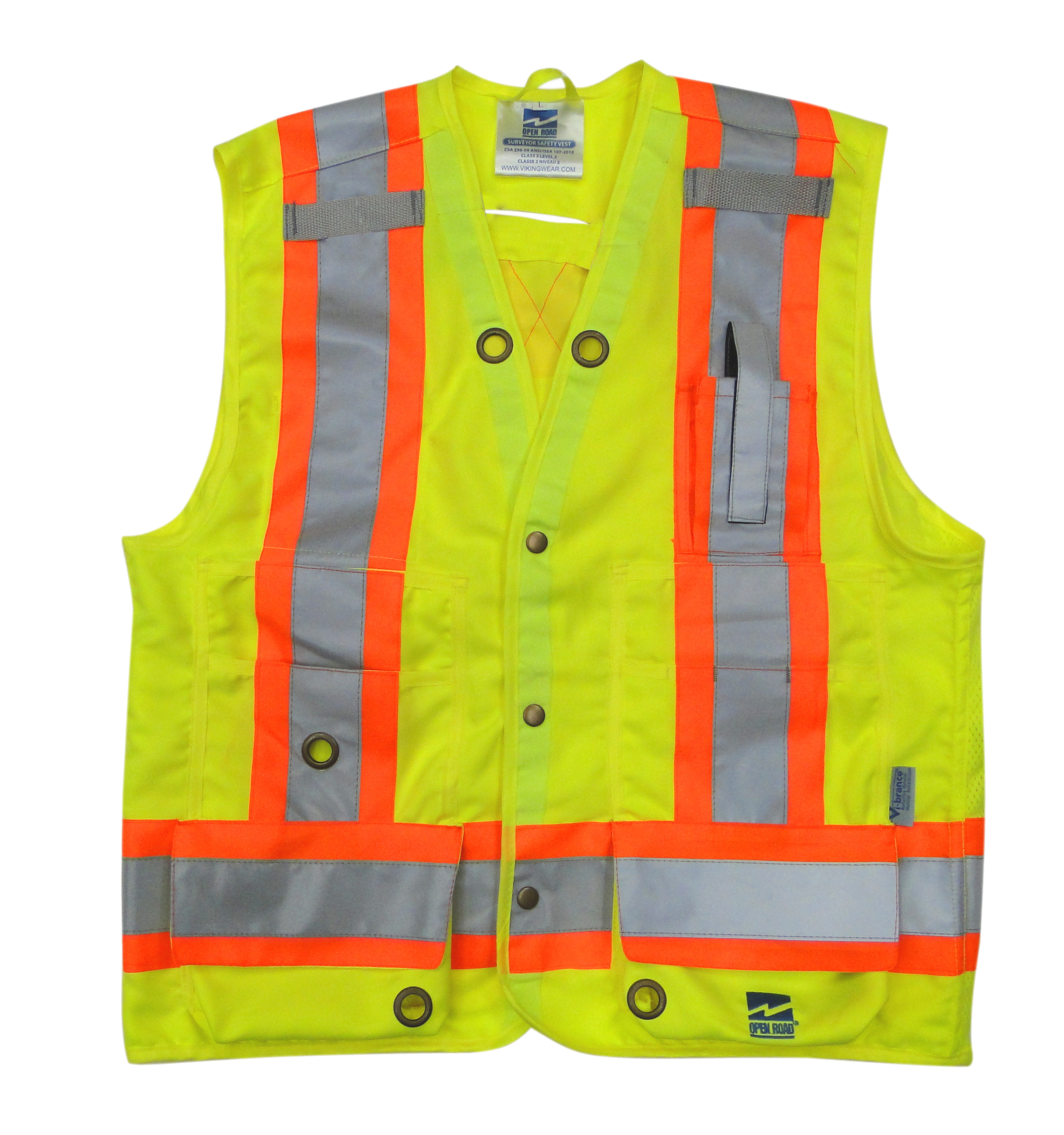 Open Road Surveyor Safety Vest Green