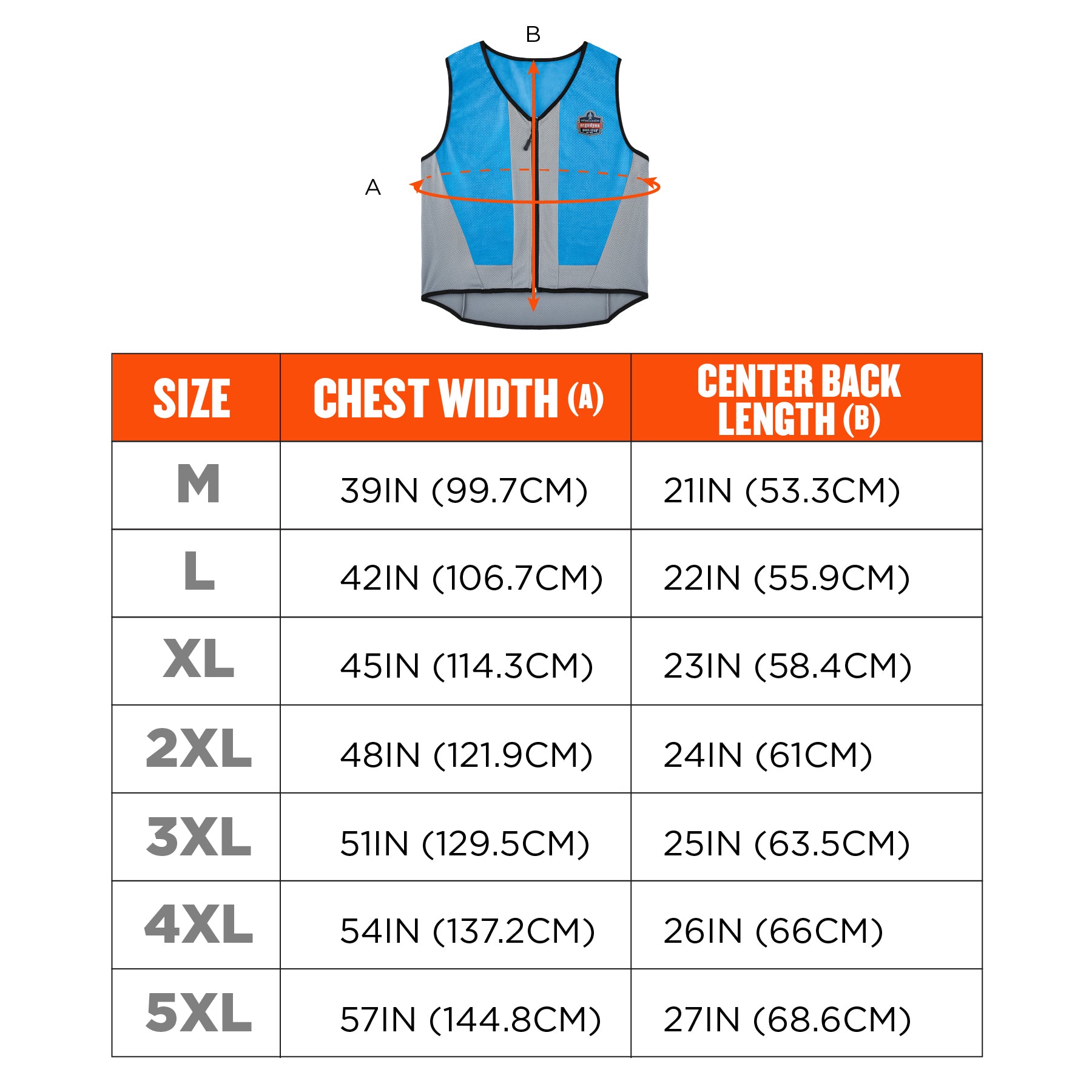 Chill-Its 6667 Wet Evaporative Cooling Vest - PVA, Zipper Closure