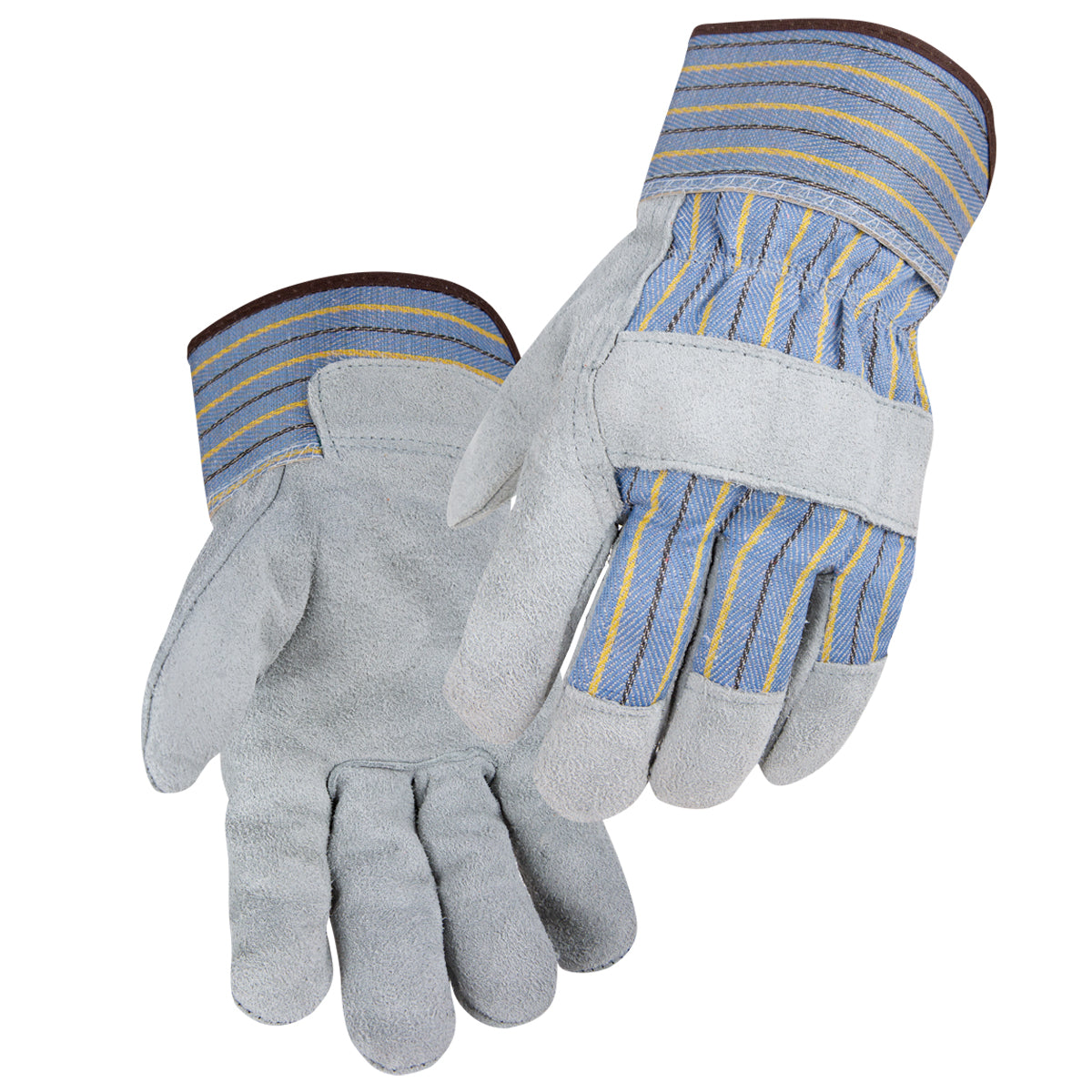 Shoulder Split Cowhide - Strap Back Basic Leather Palm Work Gloves - 6B