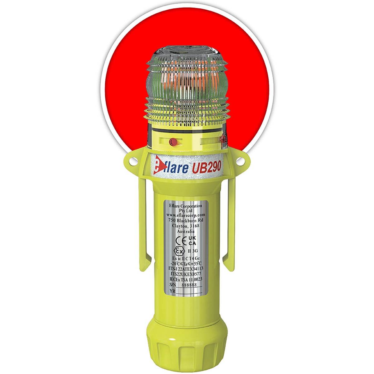 PIP - UB290 -8" Safety & Emergency Beacon - Flashing / Steady-On Red