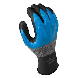 SHOWA™ Size 7 13 Gauge Foam Nitrile Full Hand Coated Work Gloves With Knit Liner And Knit Wrist Cuff