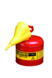 Justrite® 2 Gallon Red Galvanized Steel Safety Can