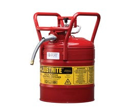 Justrite® 5 Gallon Red AccuFlow™ Galvanized Steel Safety Can