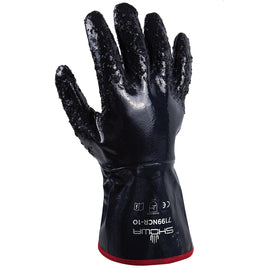 SHOWA™ Size 10 Heavy Duty Nitrile Full Hand Coated Work Gloves With Cotton Liner And Gauntlet Cuff, Pair