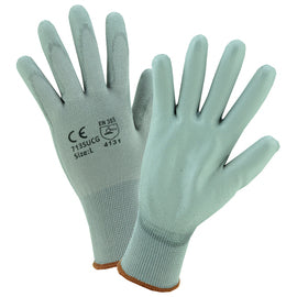 Protective Industrial Products X-Large PosiGrip® 13 Gauge Polyurethane Palm And Finger Coated Work Gloves With Nylon Liner And Rib Knit Cuff