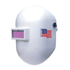 Honeywell Pipeliner 110PWE White Fiberglass Fixed Front Welding Helmet With 2" X 4 1/4" Shade 10 Lens