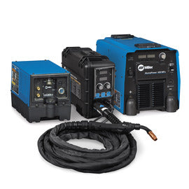 Miller AlumaFeed 450 Mpa 3 Phase MIG Welder With 230 - 575 Input Voltage, 600 Amp Max Output, SuitCase Push-Pull Wire Feeder, Water-Cooled Gun And Accessory Package