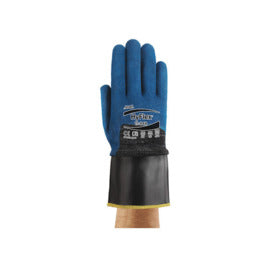 Ansell HyFlex® Water-Based Polyurethane And Nitrile Coated Work Gloves With Fiber Glass, Polyamide, And Polyester Liner And Safety Cuff