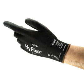 Ansell HyFlex® Polyurethane Coated Work Gloves With Nylon Liner And Knit Wrist