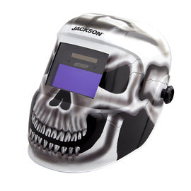 Sellstrom Jackson Safety Black/Grey/White Fixed Front Welding Helmet With 4.33" X 3.54" Shade 44995 Lens