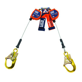 3M™ DBI-SALA® Nano-Lok™ edge Twin-Leg Quick Connect Self-Retracting Lifeline 3500249, Orange, 8 ft (2.4 m)