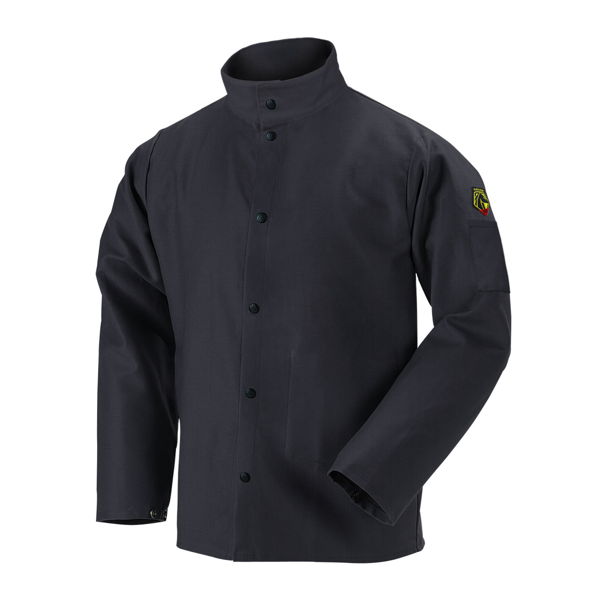 Black Stallion 9oz. Flame-Resistant Cotton Welding Jacket, Black - FBK9-30C