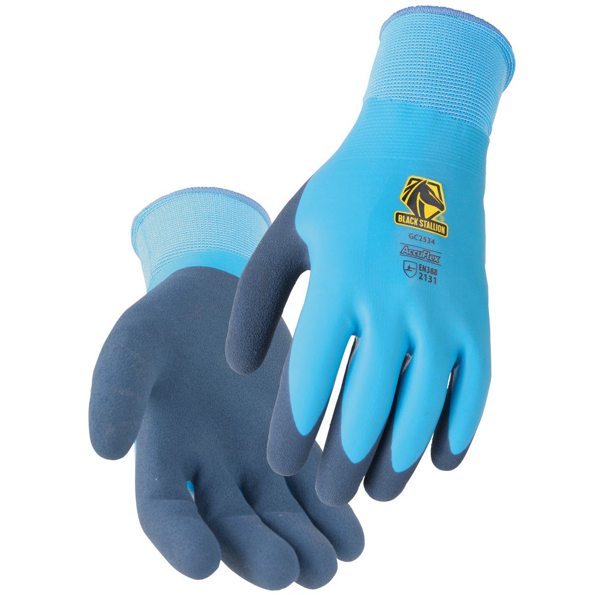 Black Stallion AccuFlex™ Water Repellant Double Latex Knit Glove - GC2534-BL