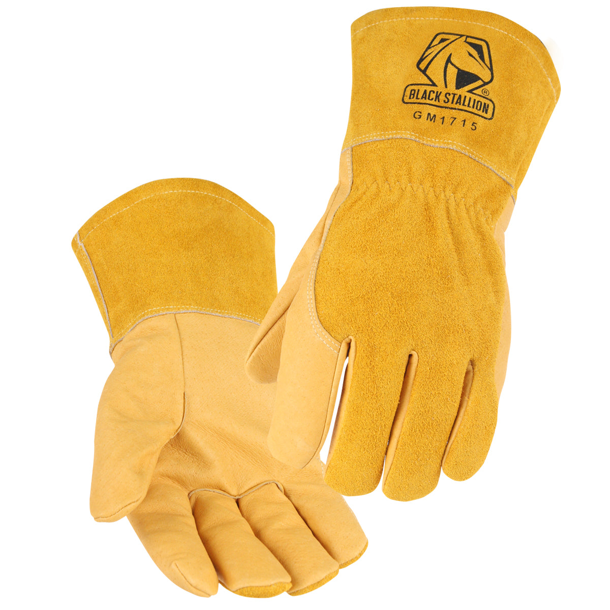 Black Stallion Grain Pigskin Palm MIG Glove with Side Padding - GM1715-TT