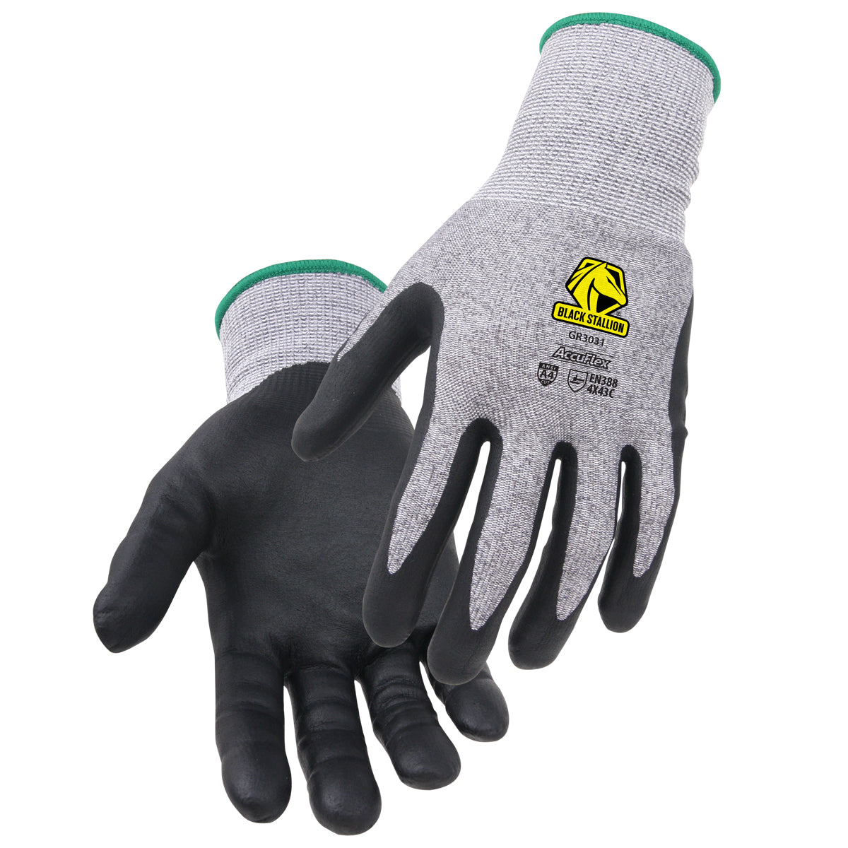 Black Stallion AccuFlex™ A4 Cut-Resistant Nitrile-Foam Knit Glove - GR3031-GB