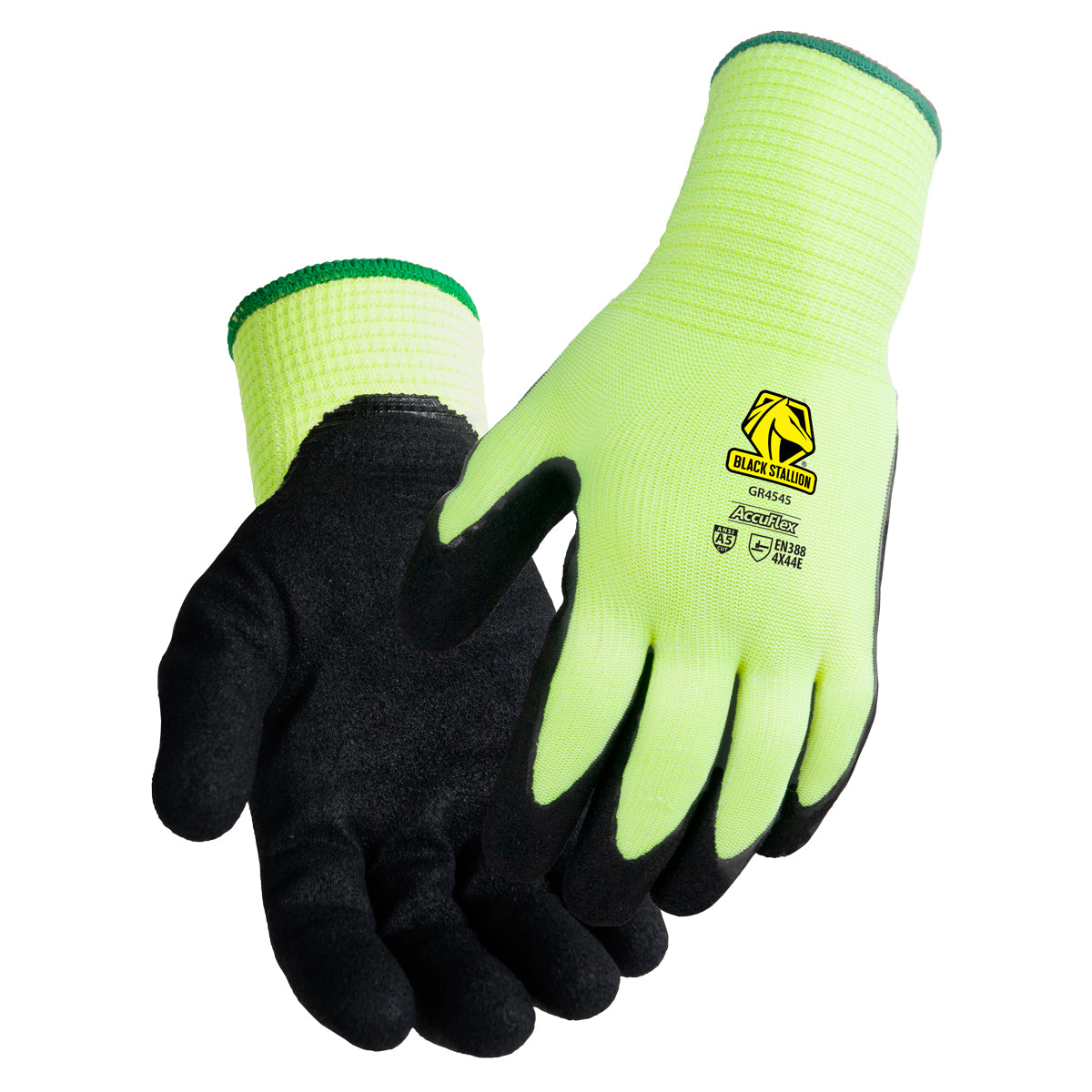 Black Stallion AccuFlex™ A5 Cut-Resistant Terry Lined Nitrile-Coated Winter Knit Glove - GR4545-HB