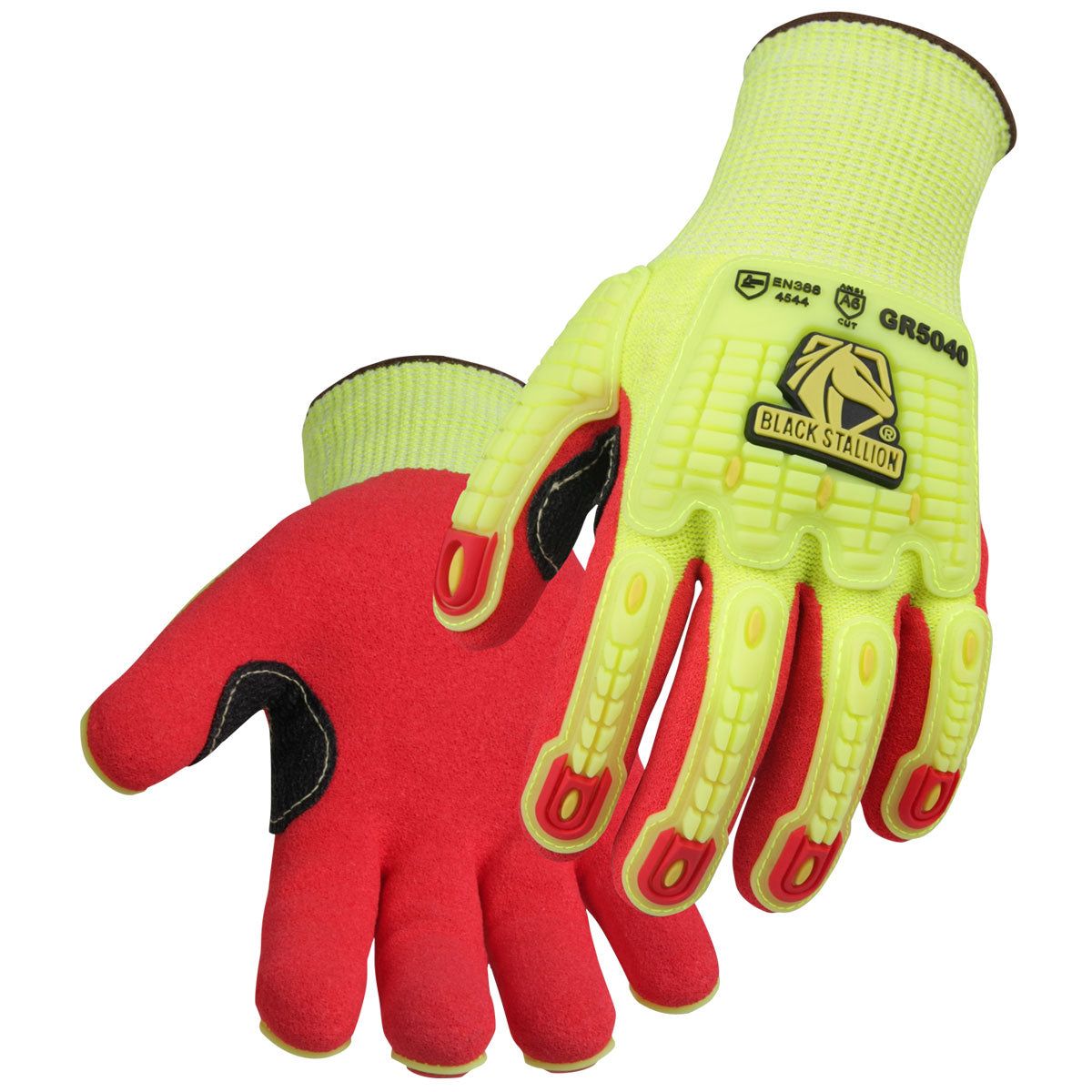 Black Stallion AccuFlex™ A6 Cut & Impact Resistant Hi-Vis Nitrile-Coated Knit Glove - GR5040-HR