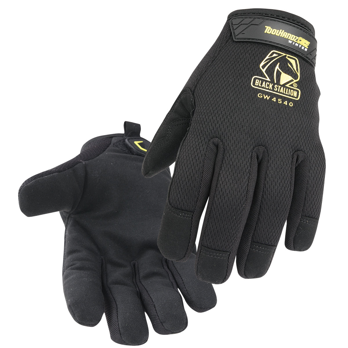 Black Stallion Toolhandz® Core Synthetic Leather Palm Winter Mechanics Gloves - GW4540-BK