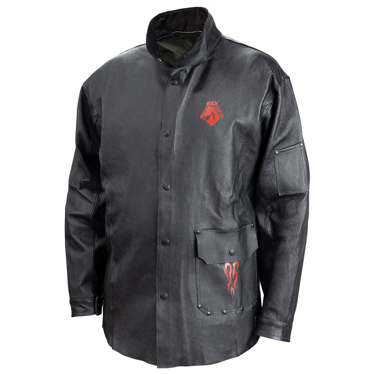 Black Stallion BSX® Contoured Grain Pigskin Welding Jacket - JL2035-BK