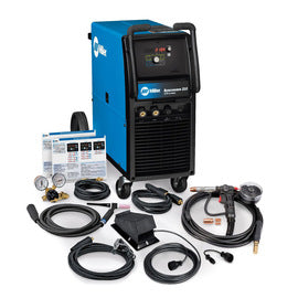 Miller Syncrowave 210 Auto-Line TIG Welder With 110 - 240 Input Voltage, 210 Amp Max Output, Spoolmate Spool Gun, RFCS-14 HD Remote Foot Control, Running Gear And Accessory Package