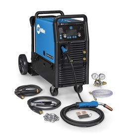 Miller Multimatic 235 Single Phase MIG Welder With 240 Input Voltage, 235 Amp Max Output, Gun-On-Demand, Auto-Set Elite Parameters, EZ-Latch Running Gear And Accessory Package