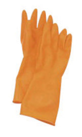 Honeywell Orange AK Cleanroom 20 mil Latex And Rubber Chemical Resistant Gloves