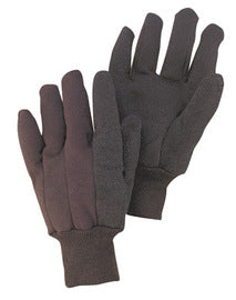 RADNOR™ Brown Women's Standard Weight Polyester/Cotton General Purpose Gloves Knit Wrist / Dozen