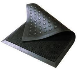 Superior Manufacturing 16" X 24" Black Molded Rubber NoTrax® Rubber Brush™ Anti Fatigue Floor Mat