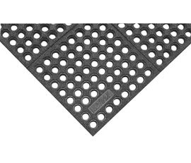 Superior Manufacturing 3' X 5' Black Silicon Carbide Grit/Nitrile Rubber NoTrax® Niru® Cushion-Ease® GSII™ Anti Fatigue Floor Mat