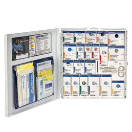 RADNOR™ White Metal Wall Mount 50 Person Large First Aid Cabinet