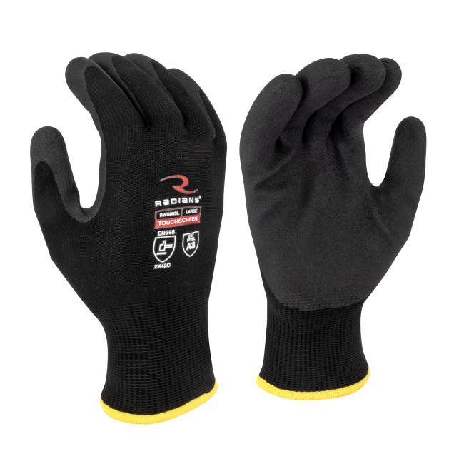 Radians RWG803 Cut Level A3 Foam PVC Palm Coated Glove