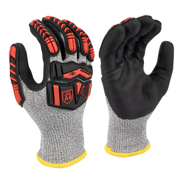 Radians RWG816 A6 Cut Glove with Nitrile Palm Coating and TPR Overlays