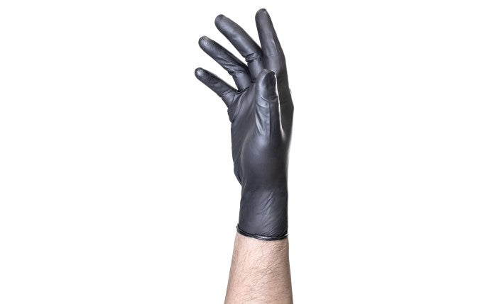 SAS Safety - Raven® Patriot Powder-Free Exam Grade Black Nitrile Disposable Gloves - 7 Mil - BOX- Made in the USA