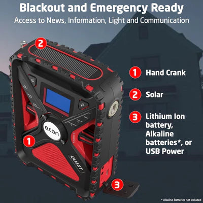 ETON- Quest | Solar Powered NOAA Weather Radio & Emergency Flashlight