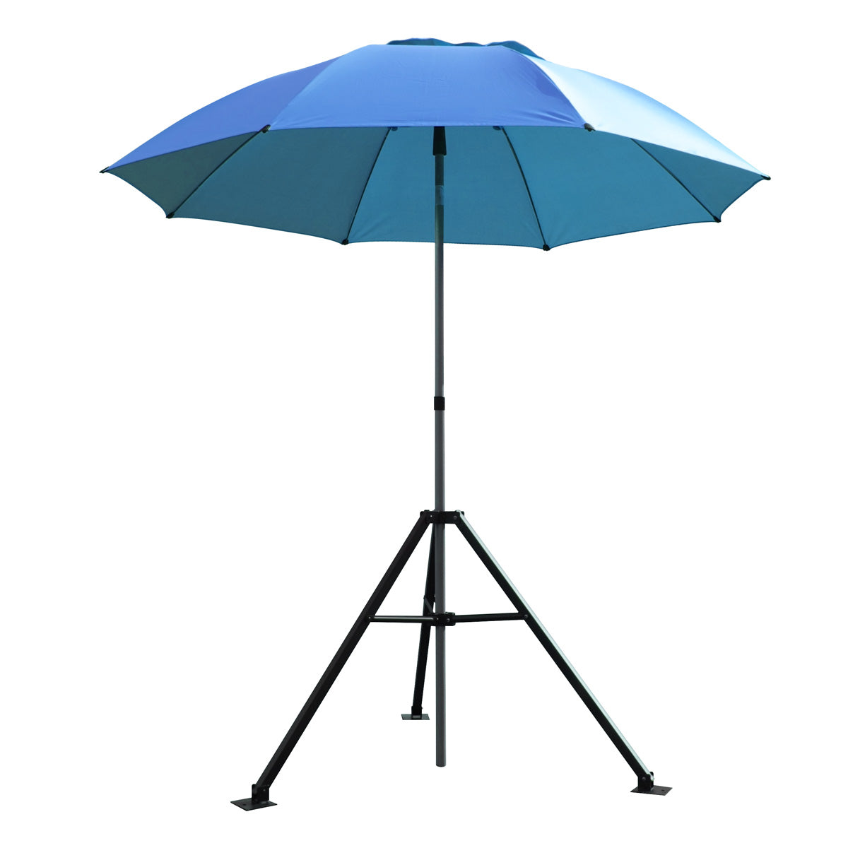 Black Stallion Heavy Duty Industrial Umbrella And Tripod Stand Combo Set (Blue) - UB250-BLU