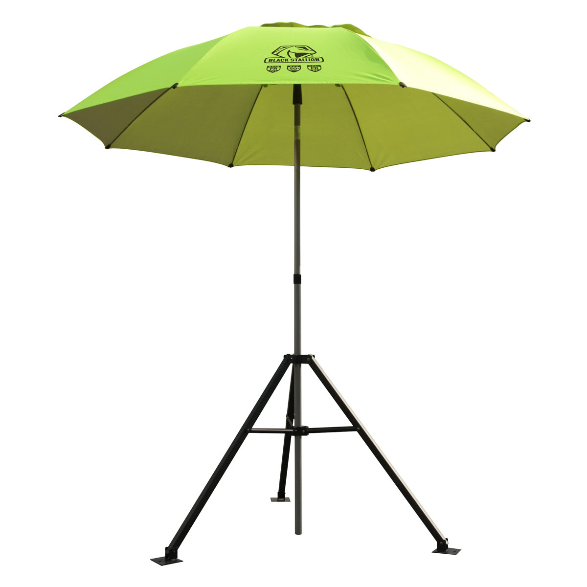 Black Stallion Heavy Duty Industrial Umbrella And Tripod Stand Combo Set (Yellow/Lime) - UB250-YEL