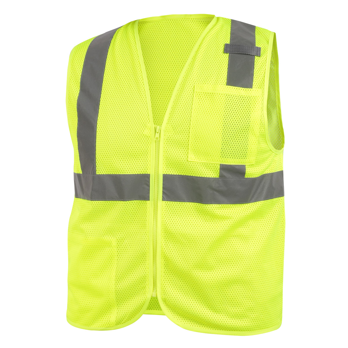 Black Stallion ANSI Class 2 Hi-Vis Standard Safety Vest, Safety Lime - VS2020-LM