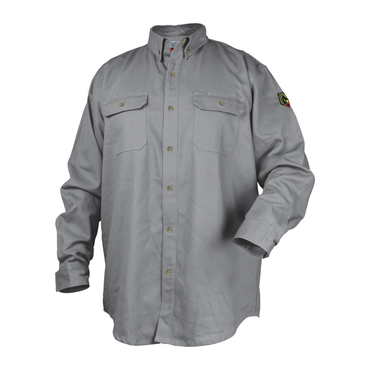 Black Stallion 7 oz. FR Cotton Work Shirt, Gray - WF2110-GY