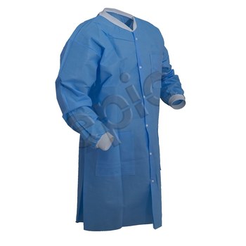 Epic Blue Environstar SMS Disposable Lab Coat - 3 Pockets